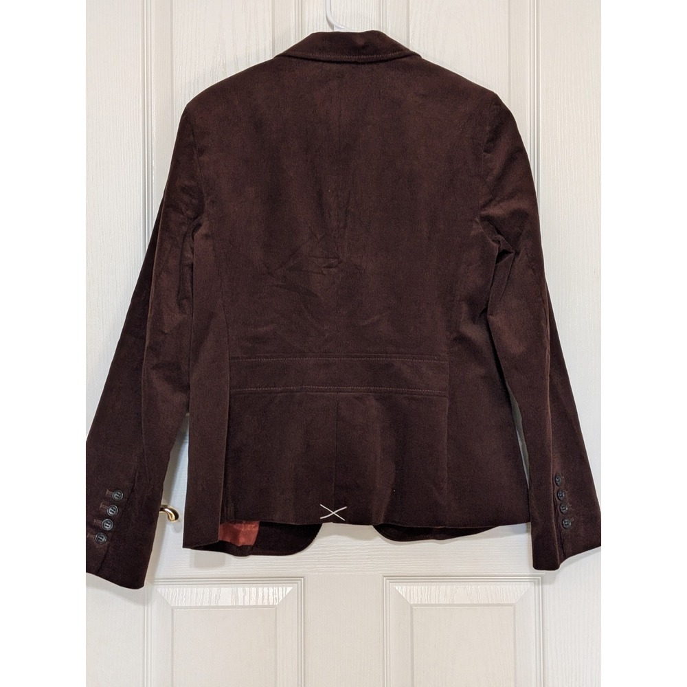 Talbots Women's Brown Corduroy Blazer Jacket Size 10 Classic Single Breasted - Picture 3 of 11